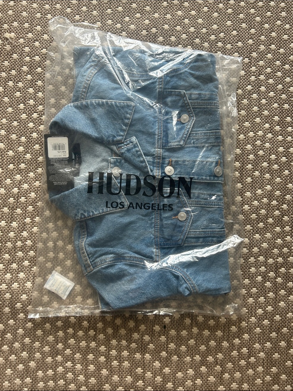 NWT Hudson Jeans Classic Trucker Denim Jacket (Size 14-16) - Picture 7 of 8